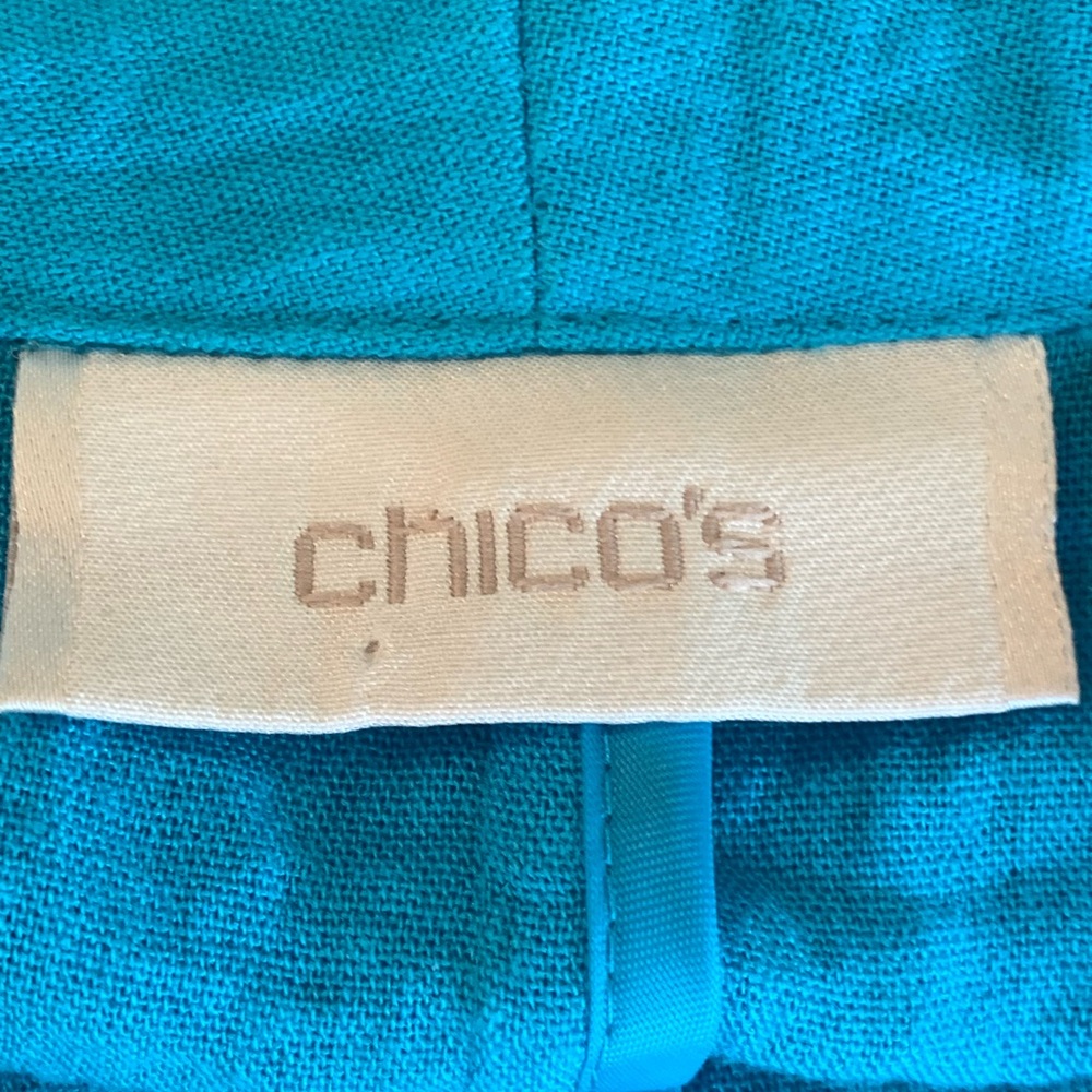 Chicos Easter Egg Blue Unstructured Crinkled Jack… - image 8